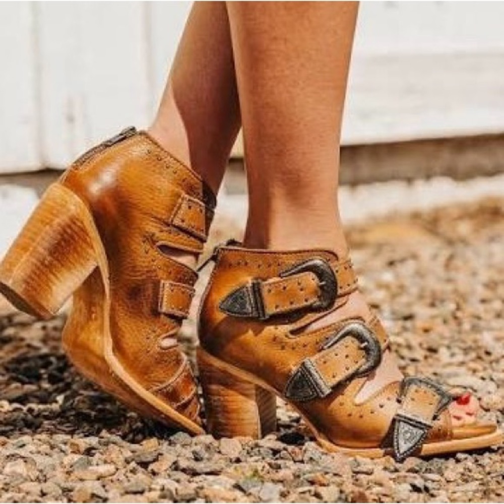 Freebird by Steven Tan Leather Heeled Sandals